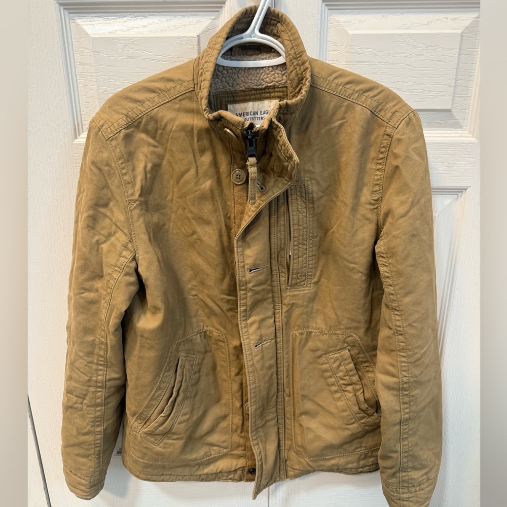 American Eagle Outfitters Tan Military Field Jacket